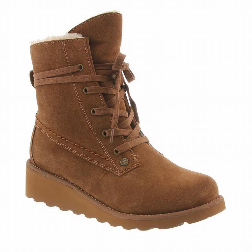 Bearpaw Krista Ankle Boots UK - Women's Boots Brown ||TFDCLB-479||